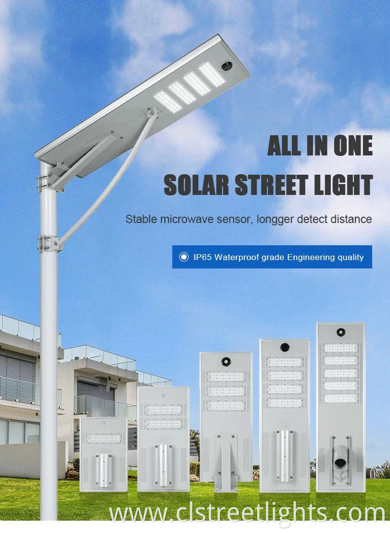 30W 40W 50W 60W All in One Intergrated Outdoor Solar LED Power Garden Street Light